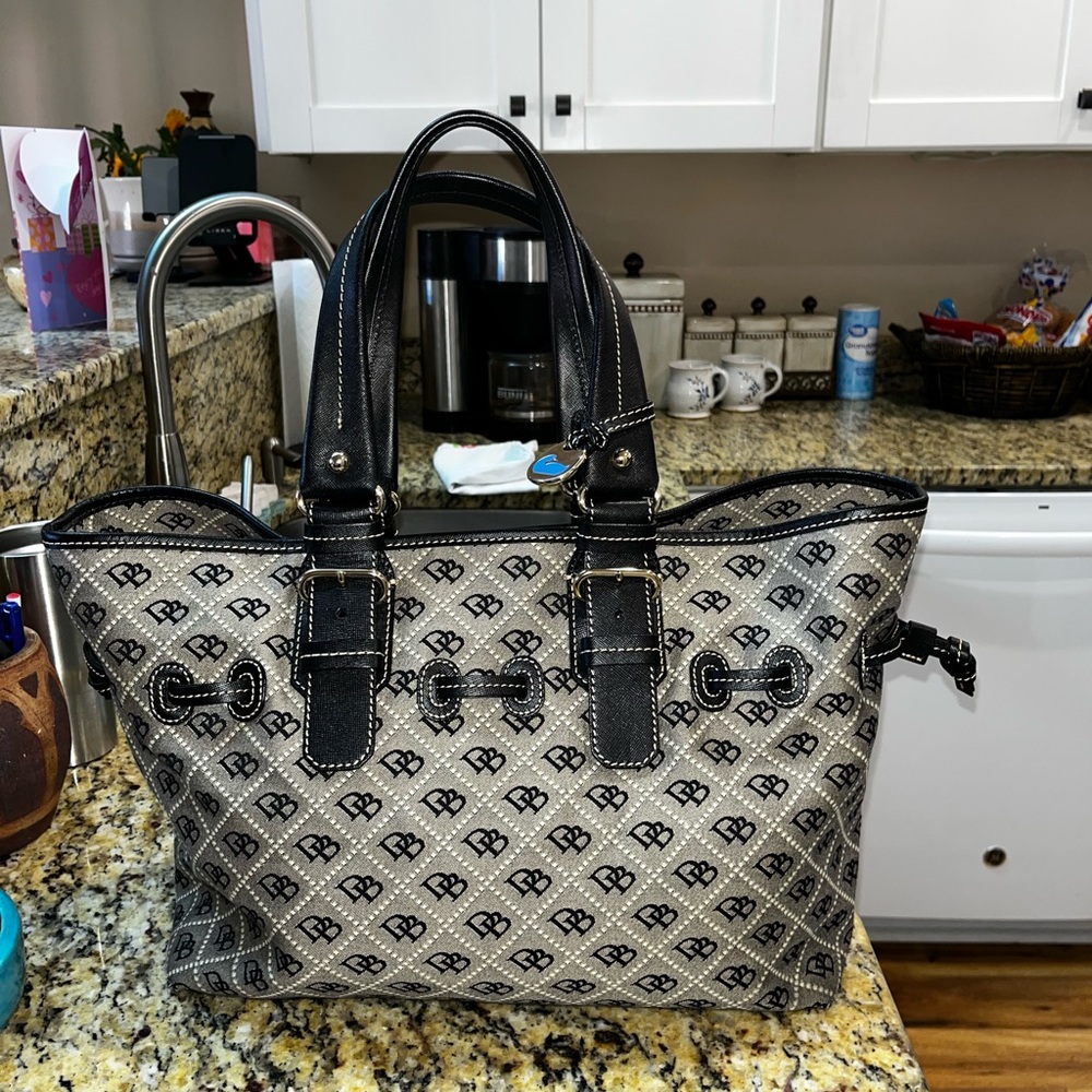 Dooney & Bourke Black and Gray Tote Bag